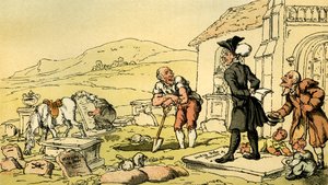 Dr. Syntax meditiert über die Grabsteine von Thomas Rowlandson