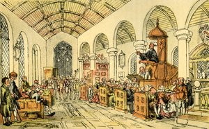 Dr. Syntax predigt von Thomas Rowlandson