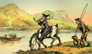Dr. Syntax skizziert den See von Thomas Rowlandson