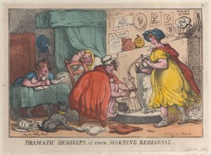 Dram-a-tic Demireps bei ihrer Morgenprobe, 30. September 1810 von Thomas Rowlandson