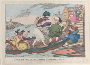 Östliche Winde oder Unter kahlen Masten, 10. Mai 1810 von Thomas Rowlandson