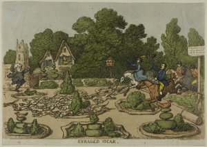 Wütender Vikar, aus Miseries of Human Life von Thomas Rowlandson