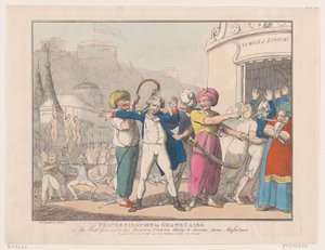Fraternisierung in Groß-Kairo, oder Der verrückte General und seine lustige Gesellschaft, 9. Oktober 1798 von Thomas Rowlandson