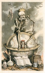 Frontispiz aus The English Dance of Death, veröffentlicht 1815, kolorierte Gravur, 1815