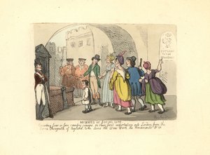 Herr begleitet Landverwandte auf ihrem ersten Ausflug nach London von Thomas Rowlandson