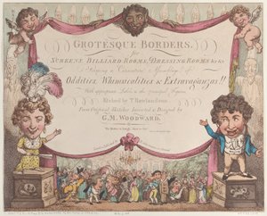 Groteske Bordüren für Bildschirme, Billardzimmer, Ankleidezimmer usw., 1799-1800 von Thomas Rowlandson