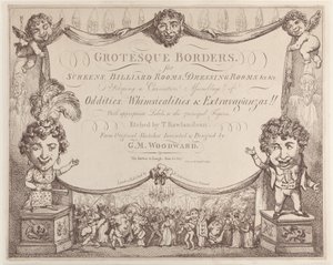 Groteske Ränder für Bildschirme, Billardzimmer, Ankleidezimmer usw., 1799-1800 von Thomas Rowlandson