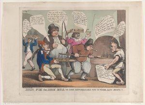 Großer Spaß für John Bull, oder die Republikaner in ihrer letzten Not, 12. November 1798 von Thomas Rowlandson