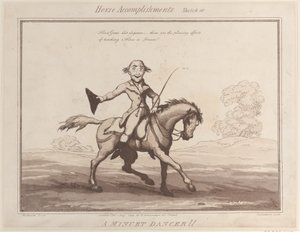 Pferdefähigkeiten, Skizze 10: Ein Menuett-Tänzer!! von Thomas Rowlandson