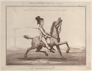 Pferdeleistungen, Skizze 1: Ein Astronom!!, 1. August 1799 von Thomas Rowlandson