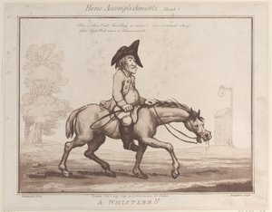 Pferdefähigkeiten, Skizze 3: Ein Pfeifer!! von Thomas Rowlandson