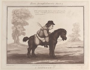 Pferdefähigkeiten, Skizze 9: Ein Bummler!!, 1. August 1799 von Thomas Rowlandson