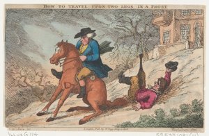 Wie man bei Frost auf zwei Beinen reist, 4. Mai 1808 von Thomas Rowlandson