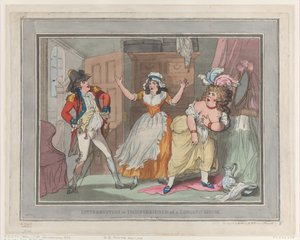 Unterbrechung oder Unannehmlichkeit eines Wohnhauses, [April 1, 1789], neu aufgelegt am 1. April 1824 von Thomas Rowlandson