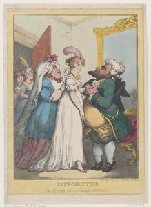 Einführung oder Moses mit einem guten Geschäft, 23. Juli 1806 von Thomas Rowlandson