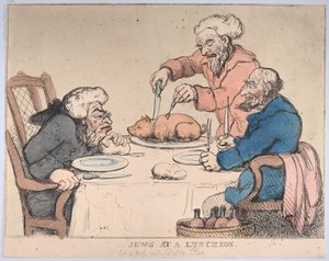 Juden bei einem Mittagessen, 1794 von Thomas Rowlandson