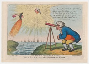 John Bull beobachtet den Kometen, 10. November 1807 von Thomas Rowlandson