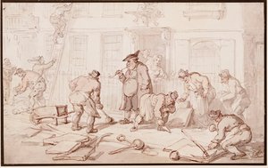 Arbeiter legen einen Gehweg an von Thomas Rowlandson
