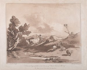 Landschaft mit einer Figur, die Vieh hütet, und einem ruhenden Hirten, 21. Mai 1789