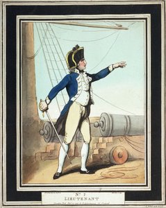 Leutnant, Royal Navy Midshipman im 18. Jahrhundert von Thomas Rowlandson