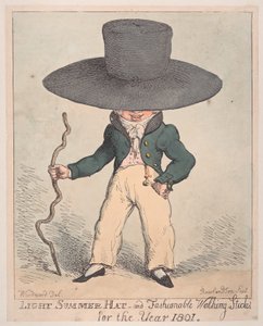 Leichter Sommerhut und modische Spazierstöcke für das Jahr 1801, 10. Juli 1801