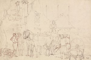 Beladen eines Wagens von Thomas Rowlandson