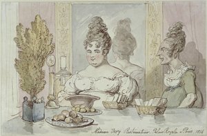 Madame Véry Restaurateur. Palais Royal in Paris von Thomas Rowlandson