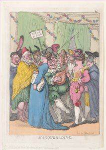 Maskerade, [30. August 1811], nachgedruckt von Thomas Rowlandson
