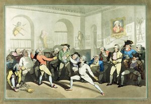 Mr H Angelos Fechtakademie, graviert von Charles Rosenberg, 1791 von Thomas Rowlandson