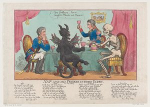 Nap und seine Freunde in ihrer Pracht, 1. Oktober 1808 von Thomas Rowlandson