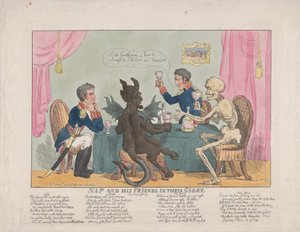 Nap und seine Freunde in ihrer Pracht, 1. Oktober 1813 von Thomas Rowlandson