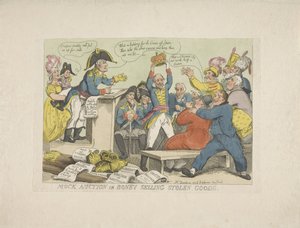 Napoleon verkauft gestohlene Waren, 1813 von Thomas Rowlandson