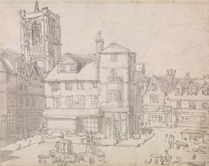 Norwich Marktplatz von Thomas Rowlandson