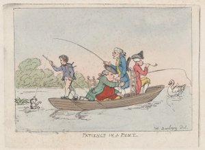 Geduld in einem Punt von Thomas Rowlandson