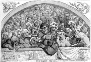 Taubenloch - Eine Erfindung des Convent Garden, um die Götter einzusperren, 1811