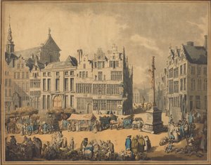 Place de Meir in Antwerpen, 1797 von Thomas Rowlandson