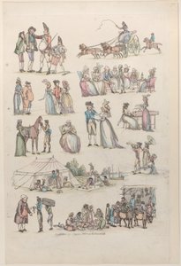 Tafel 7, Umrisse von Figuren, Landschaften und Vieh... für den Gebrauch von Lernenden, 27. Juni 1790 von Thomas Rowlandson