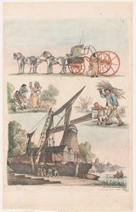 Tafel 9, Umrisse von Figuren, Landschaften und Vieh... für Lernende, 20. Januar 1791