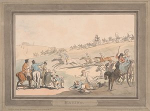 Rennen [Satz von sechs]: 1. Rennen von Thomas Rowlandson