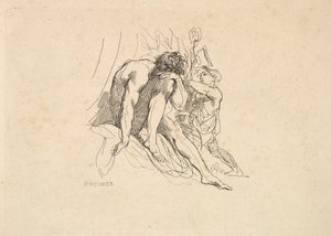 Flussgott mit Kind, 1784-88 von Thomas Rowlandson