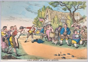 Ländliche Sportarten oder Spiel mit Quoits, 30. Oktober 1811 von Thomas Rowlandson