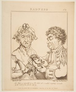 Traurigkeit Le Brun Travestiert, oder Karikaturen der Leidenschaften, 21. Januar 1800 von Thomas Rowlandson