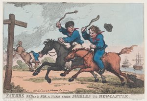 Matrosen reiten von Shields nach Newcastle, 1. November 1804 von Thomas Rowlandson