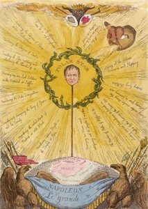 Satirische politische Karikatur von Napoleon