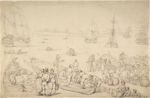 Hafenstadt von Thomas Rowlandson