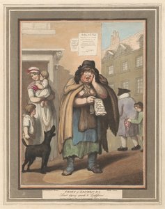 Set von acht: Rufe von London von Thomas Rowlandson