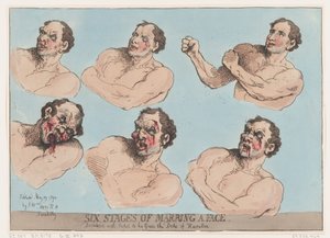 Sechs Stufen, ein Gesicht zu verunstalten, 29. Mai 1792 von Thomas Rowlandson