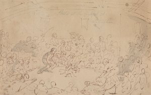 Skizziert im Cockpit, Nottingham von Thomas Rowlandson