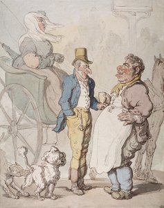 Schlanker Billy, Reisende nehmen eine Erfrischung von Thomas Rowlandson