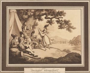 Soldaten beim Erholen, ca. 1798 von Thomas Rowlandson